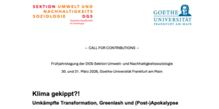 Kopf des Calls for Contributions für die Frühjahrstagung der DGS-Sektion Umwelt- und Nachhaltigkeitssoziologie