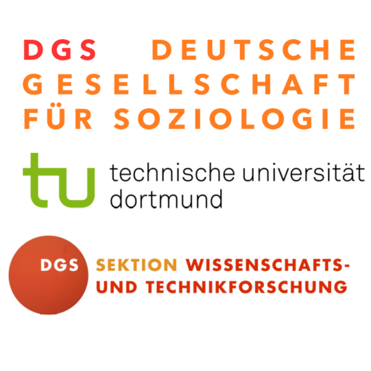 Logos der Deutschen Gesellschaft für Soziologie, der TU Dortmund und der DGS Sektion Wissenschafts- und Technikforschung