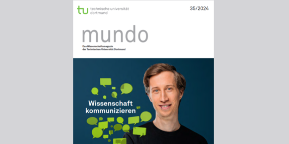 Cover der Mundo Ausgabe 35-2024 Cover der Mundo Ausgabe 35-2024, auf dem Cover ist Dr. Marcel Sebastian zu sehen, der eine illustrierte Sprechblase in der Hand hält