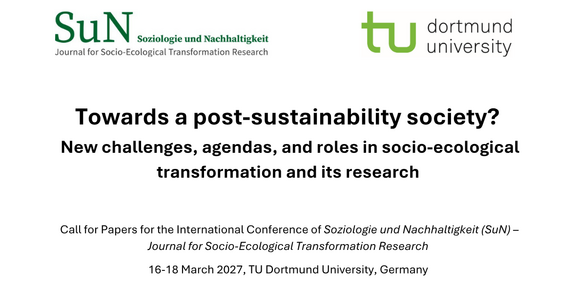 Kopf des Call for Papers der Tagung "Towards a post-sustainability society?"