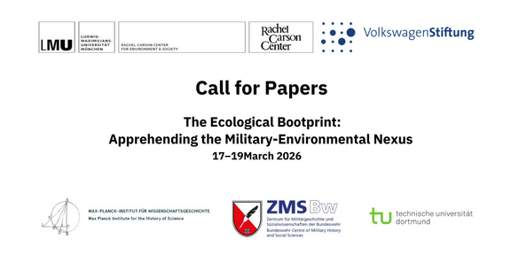 Kopf des Call for Paper für die Konferenz "The Ecological Bootprint: Apprehending the Military-Environmental Nexus"