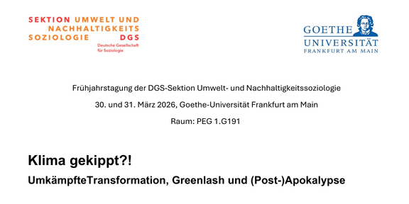 Kopf des Programms der Tagung "Klima gekippt?! Umkämpfte Transformation, Greenlash und (Post-)Apokalypse"