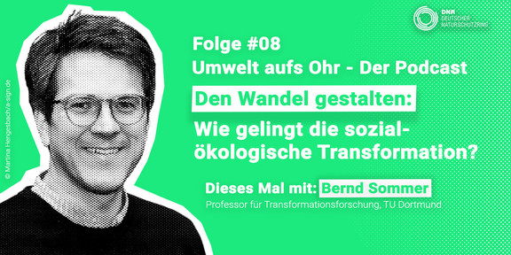 Titelbild der Podcast Folge mit einem Portrait von Bernd Sommer