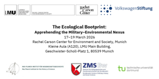 Kopf des Programms der Tagung "The Ecological Bootprint: Apprehending the Military-Environmental Nexus"
