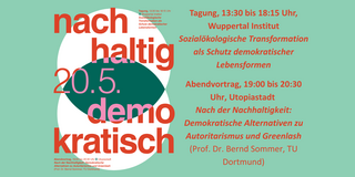 Poster zur Tagung "Nachhaltig demokratisch"